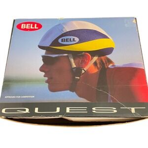 RARE NOS NEW 1990s 90s '90 Bell Quest Bike Bicycle Helmet Scotchlite Fabric Skin